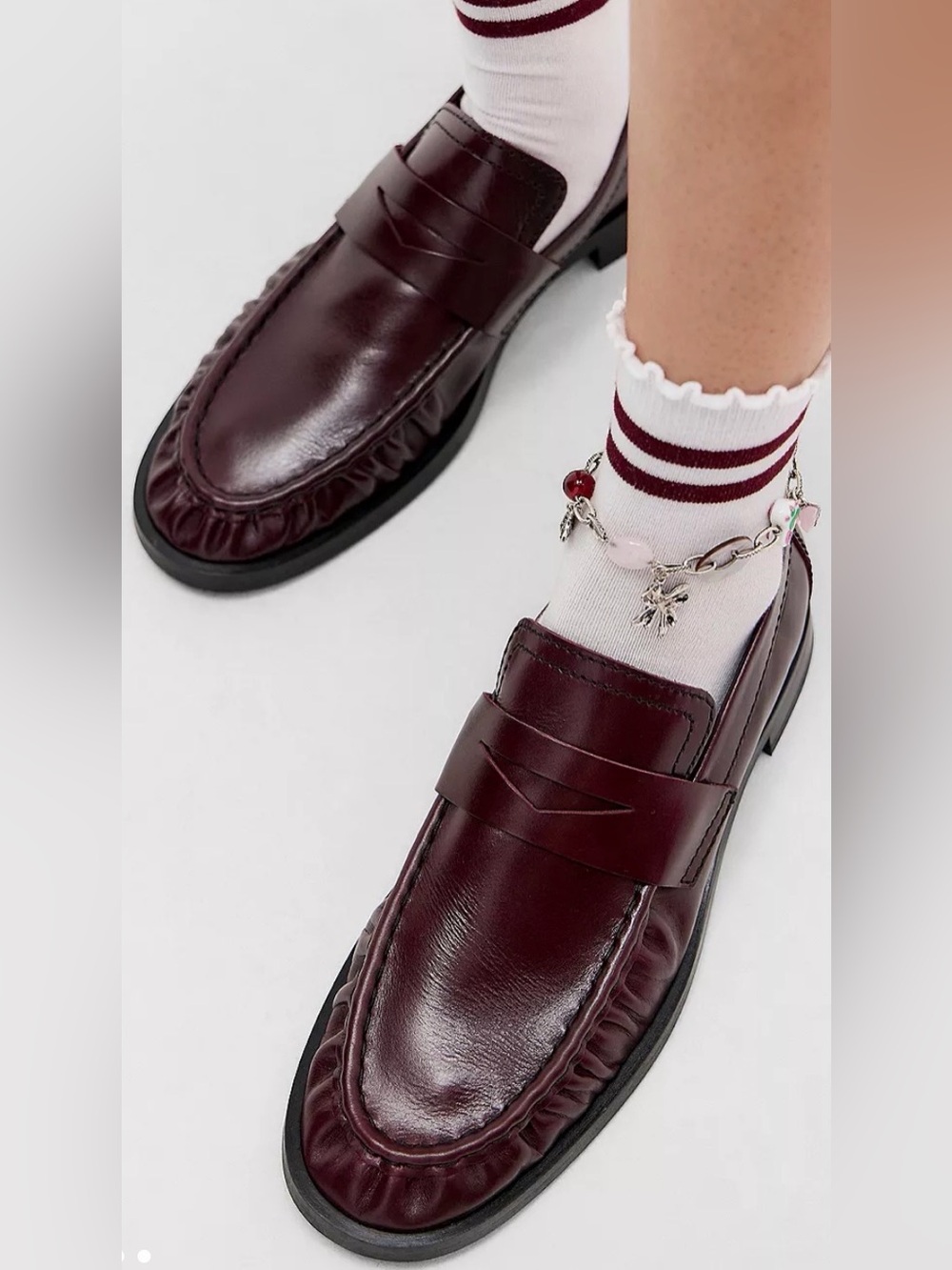 Miista Zika Burgandy loafers 38/8 brand new no box